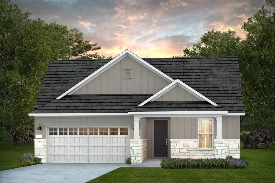 Representative exterior photo of a completed home built from the Prosperity by Del Webb in Sun City Texas, Georgetown, TX (Image 27).