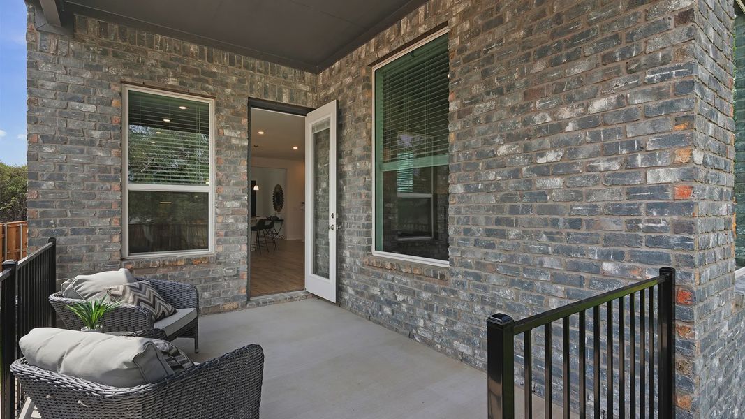 Representative exterior details of a home built from the Maddy by Chesmar Homes in The Grove at Blackhawk, Pflugerville (Image 4). Representative exterior details of a home built from the Maddy by Chesmar Homes in The Grove at Blackhawk, Pflugerville (Image 4).