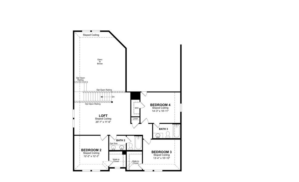 2D floor plan layout for the Rainier by Beazer Homes in Legacy Hills, Rio Medina, TX (Image 4).