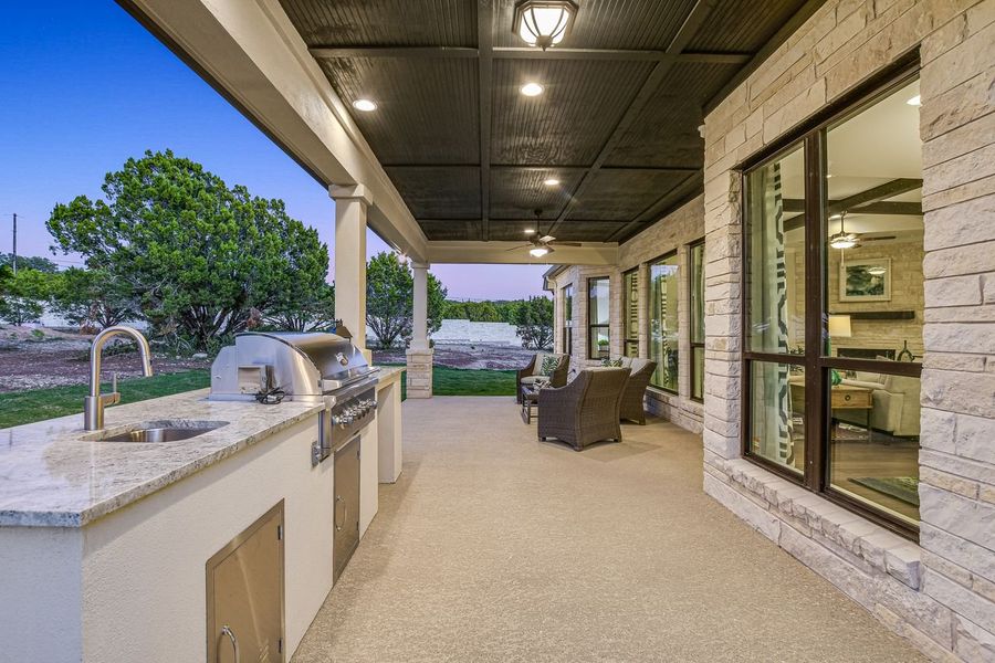 Representative exterior details of a home built from the Madera II by Giddens Homes in Scofield Farms Estates, Georgetown (Image 68).
