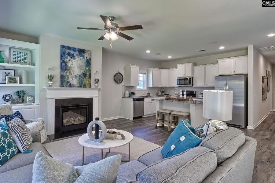 Furnished interior view inside a new home in Cottages at Roofs Pond, West Columbia (Image 6).