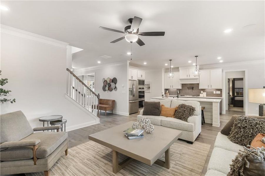 Furnished interior view inside a new home in Red Oak Ridge, Loganville (Image 9). Furnished interior view inside a new home in Red Oak Ridge, Loganville (Image 9).