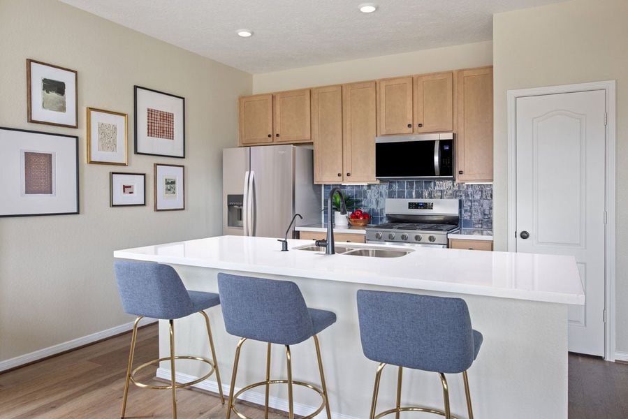 Representative furnished interior of a home built from the 1675 Modeled by KB Home in Avellino, Manvel (Image 5).