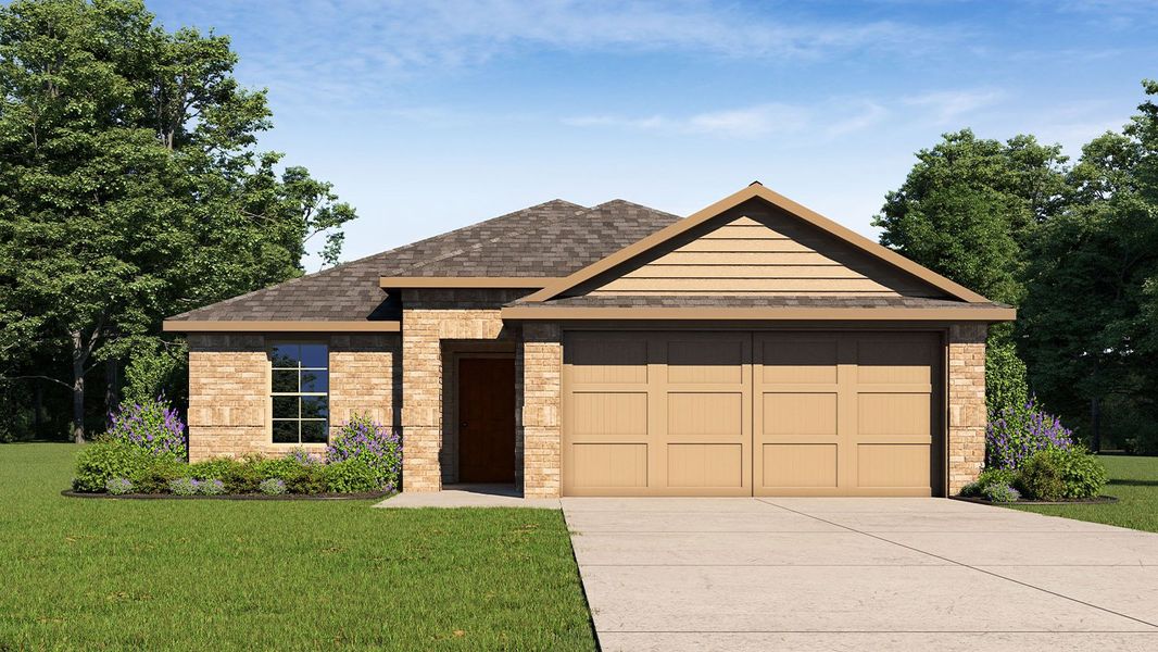 Representative exterior photo of a completed home built from the Dalton by D.R. Horton in Bridges Mill, Corpus Christi, TX (Image 1). Representative exterior photo of a completed home built from the Dalton by D.R. Horton in Bridges Mill, Corpus Christi, TX (Image 1).