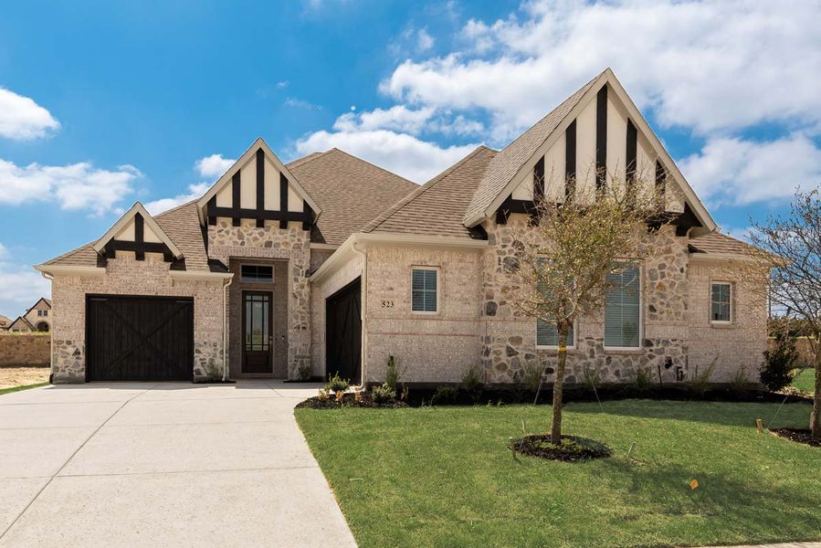 Representative exterior photo of a completed home built from the Ashwood by Pacesetter Homes in Park Hills, Rockwall, TX (Image 2). Representative exterior photo of a completed home built from the Ashwood by Pacesetter Homes in Park Hills, Rockwall, TX (Image 2).