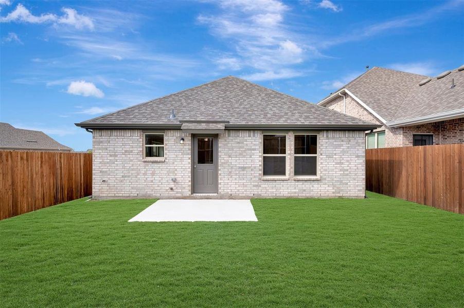 Exterior details and patio area of a home in Elevon, Lavon (Image 4). Exterior details and patio area of a home in Elevon, Lavon (Image 4).