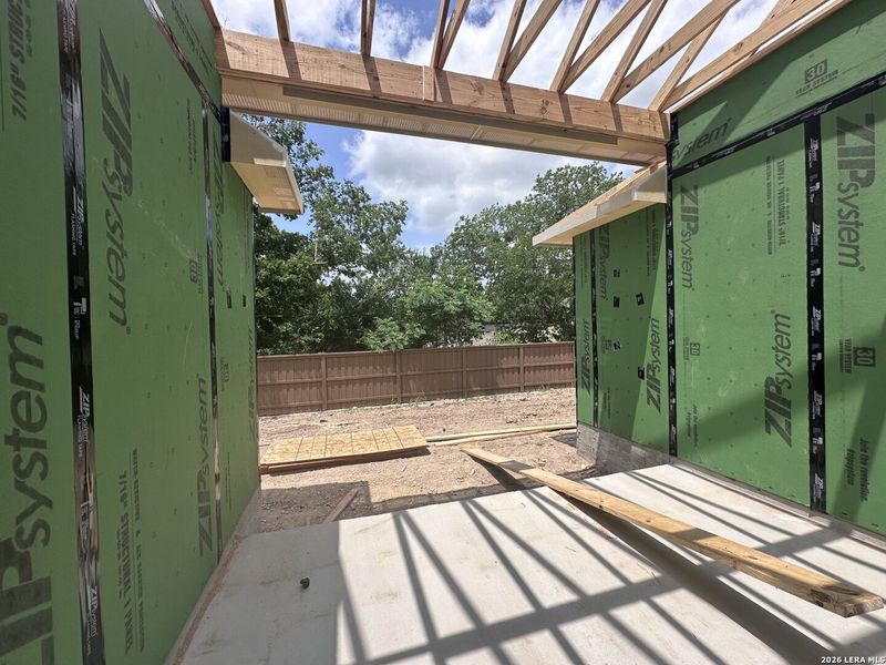 In-progress construction of a new home in Village at Three Oaks, Seguin, TX (Image 17).