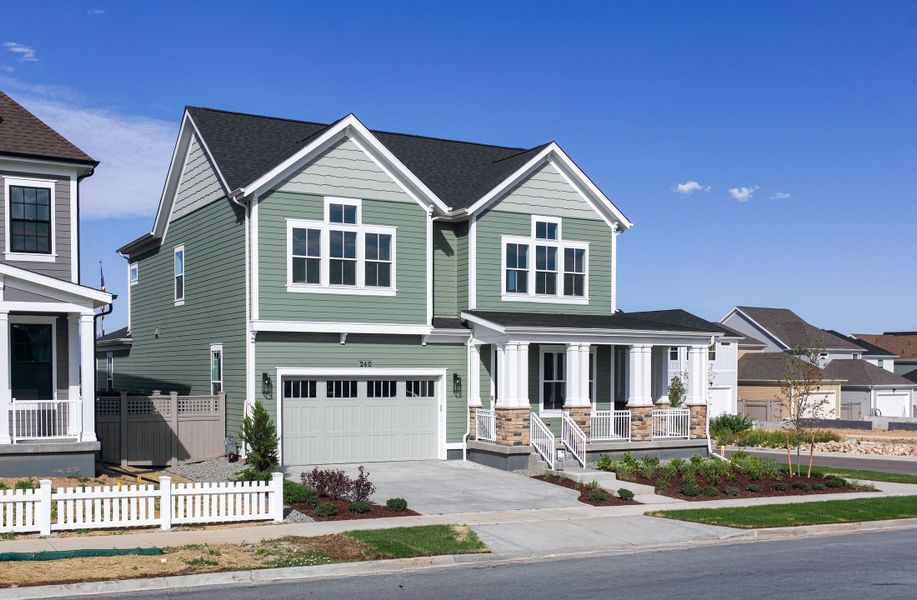 Front exterior of a new home in Westerly, Erie, CO, highlighting curb appeal (Image 21).