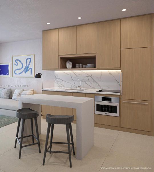 Furnished interior view inside a new home in , Miami (Image 6).