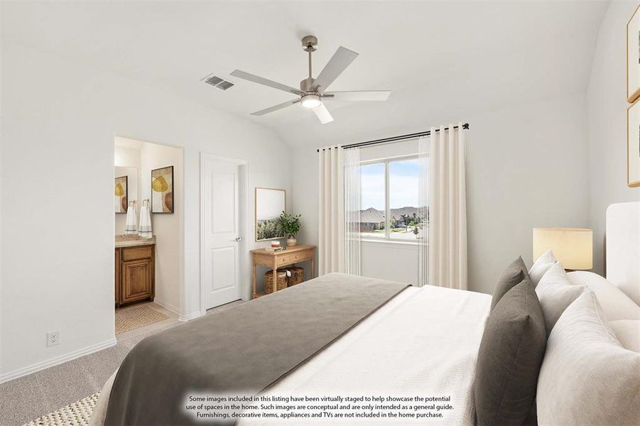 Furnished interior view inside a new home in Country Lakes, Denton (Image 33).