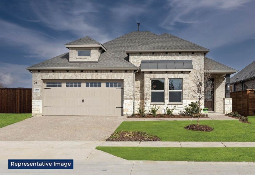 Representative exterior photo of a completed home built from the Edgefield F by First Texas Homes in Inspiration, Lucas, TX (Image 1).