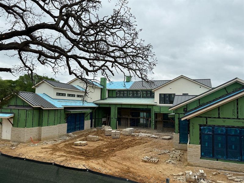 In-progress construction of a new home in , Westlake, TX (Image 12).
