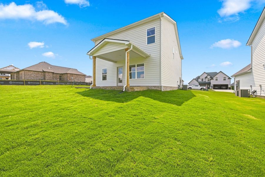 Exterior details and patio area of a home in The Oaks, Clarksville (Image 22).