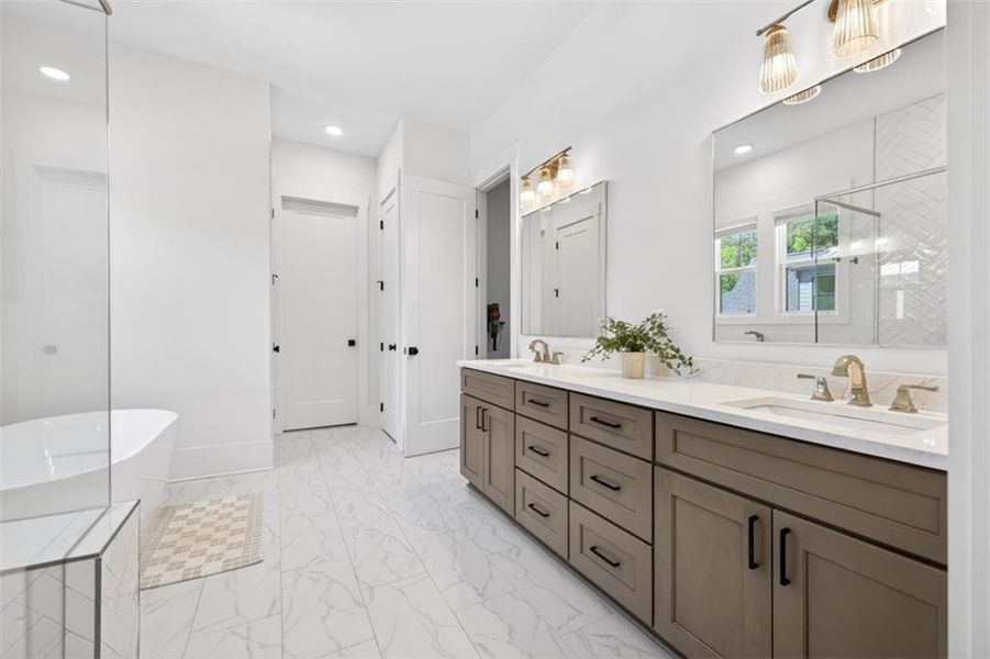 Furnished interior view inside a new home in Town Farms, Peachtree Corners (Image 53).