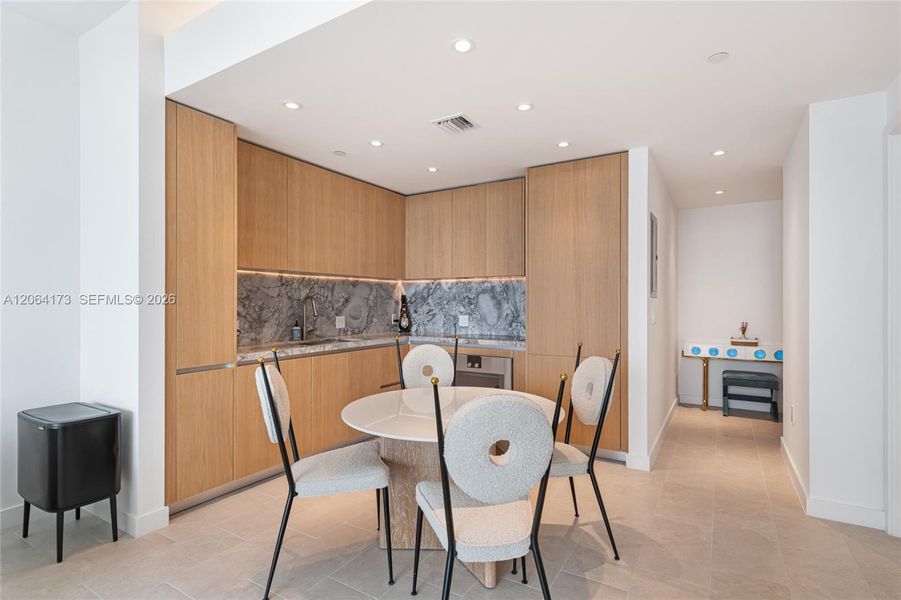 Furnished interior view inside a new home in Five Park, Miami Beach (Image 12).