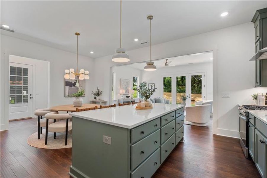 Furnished interior view inside a new home in , Atlanta (Image 9).