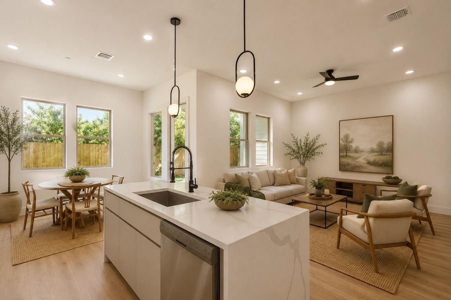 Furnished interior view inside a new home in , Houston (Image 15).