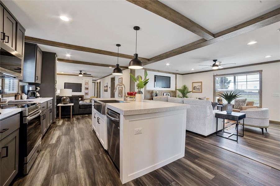 Furnished interior view inside a new home in , Poolville (Image 15).