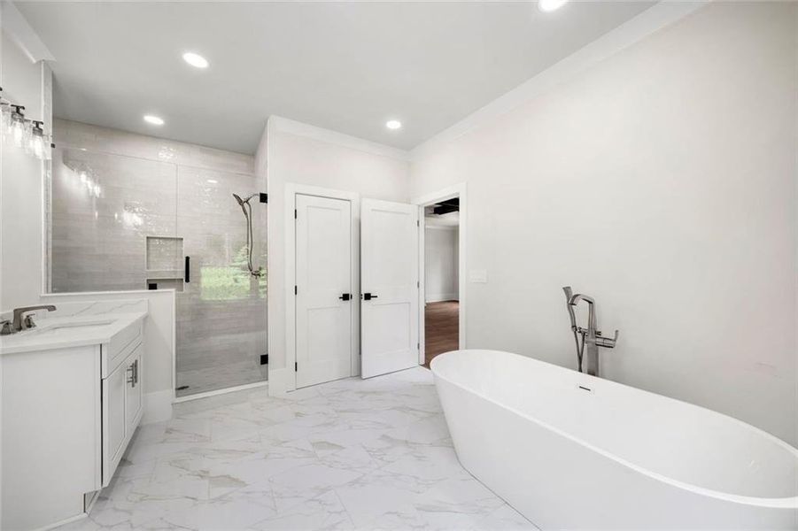 Furnished interior view inside a new home in , Atlanta (Image 9).
