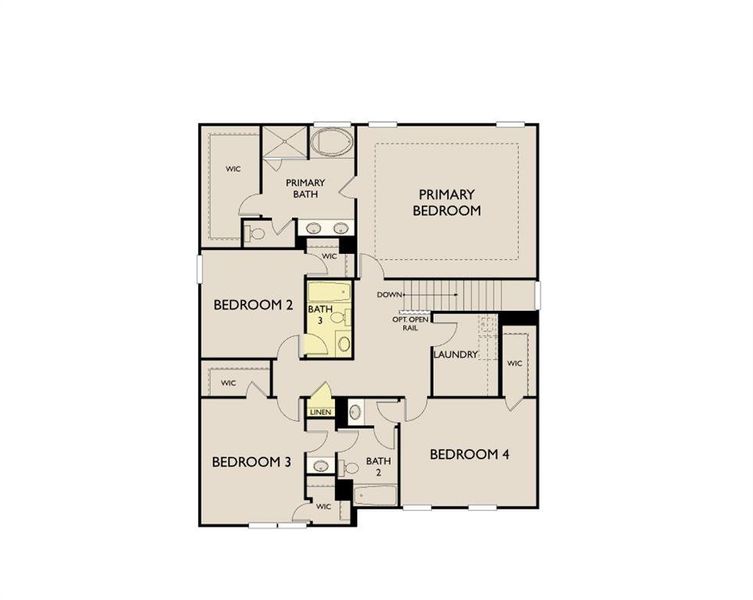 2D floor plan layout of this home in Creekside, Dawsonville, GA (Image 2). 2D floor plan layout of this home in Creekside, Dawsonville, GA (Image 2).