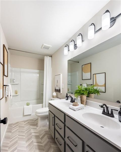 Furnished interior view inside a new home in Crossvine Estates, Braselton (Image 21). Furnished interior view inside a new home in Crossvine Estates, Braselton (Image 21).