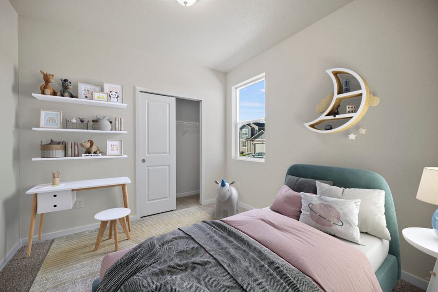 Furnished interior view inside a new home in The Trails at Aspen Ridge, Colorado Springs (Image 6).
