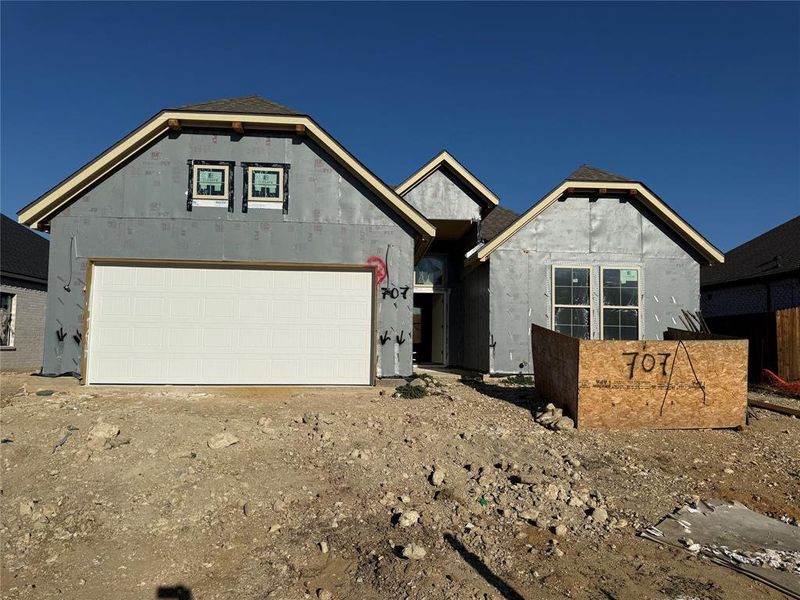 In-progress construction of a new home in , Cleburne, TX (Image 3).