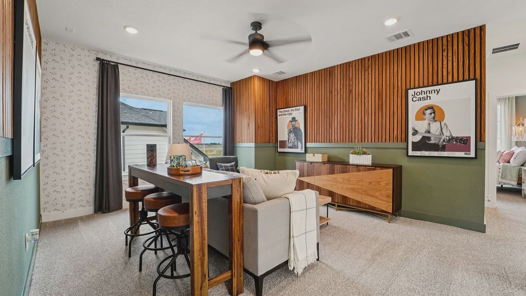 Representative furnished interior of a home built from the Laramie by Chesmar Homes in Wildrye 45', Waller (Image 31). Representative furnished interior of a home built from the Laramie by Chesmar Homes in Wildrye 45', Waller (Image 31).