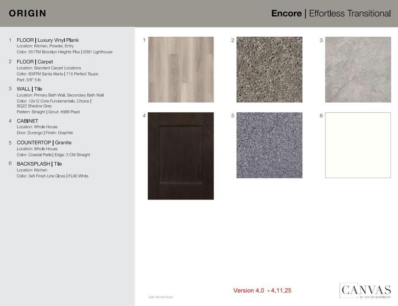 14021 Axel Johanson Drive design selections! This home is currently under construction and selections are subject to change.