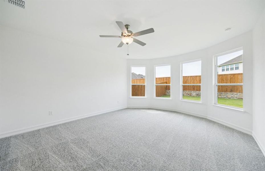 Owner's suite with bay window Owner's suite with bay window