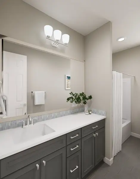 Representative furnished interior of a home built from the Tipton Plan 3507 by Tri Pointe Homes in Waterston Central, Gilbert (Image 27).