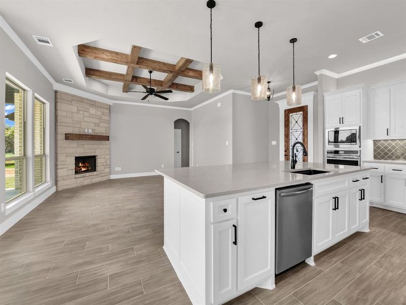 Furnished interior view inside a new home in , Azle (Image 6). Furnished interior view inside a new home in , Azle (Image 6).