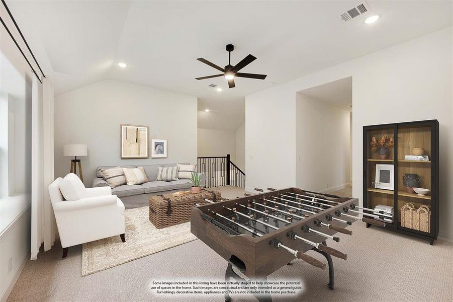 Furnished interior view inside a new home in Windsong Ranch Classic 61, Prosper (Image 9).