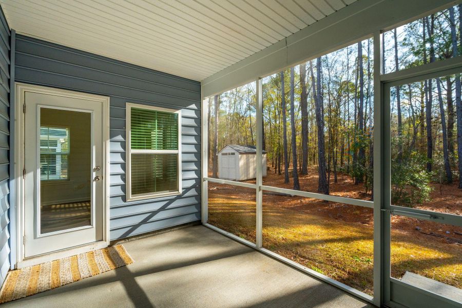 Exterior details and patio area of a home in Saint John's Lake: Arbor Collection, Johns Island (Image 32).