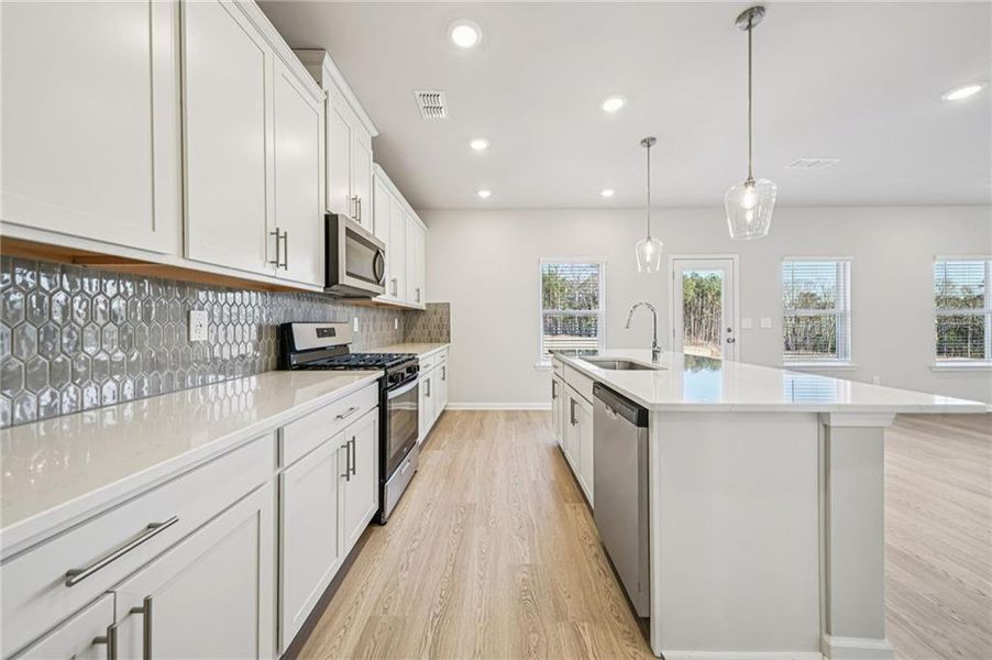 Furnished interior view inside a new home in Parkside at Grayson, Grayson (Image 7).