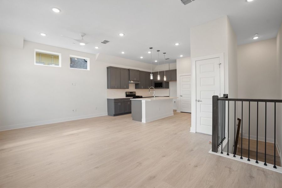 Furnished interior view inside a new home in Koenig Townhomes, Austin (Image 3).