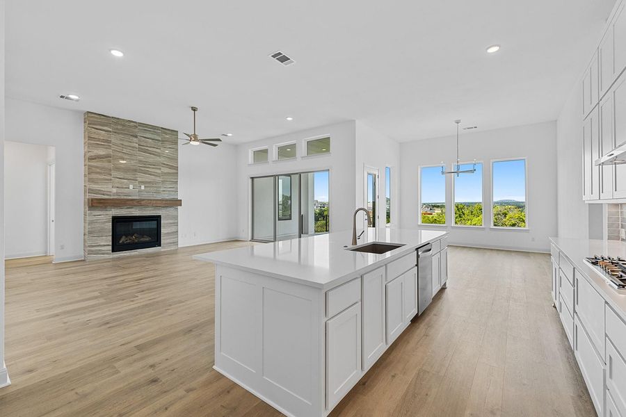 Furnished interior view inside a new home in Lariat - 80', Liberty Hill (Image 12). Furnished interior view inside a new home in Lariat - 80', Liberty Hill (Image 12).