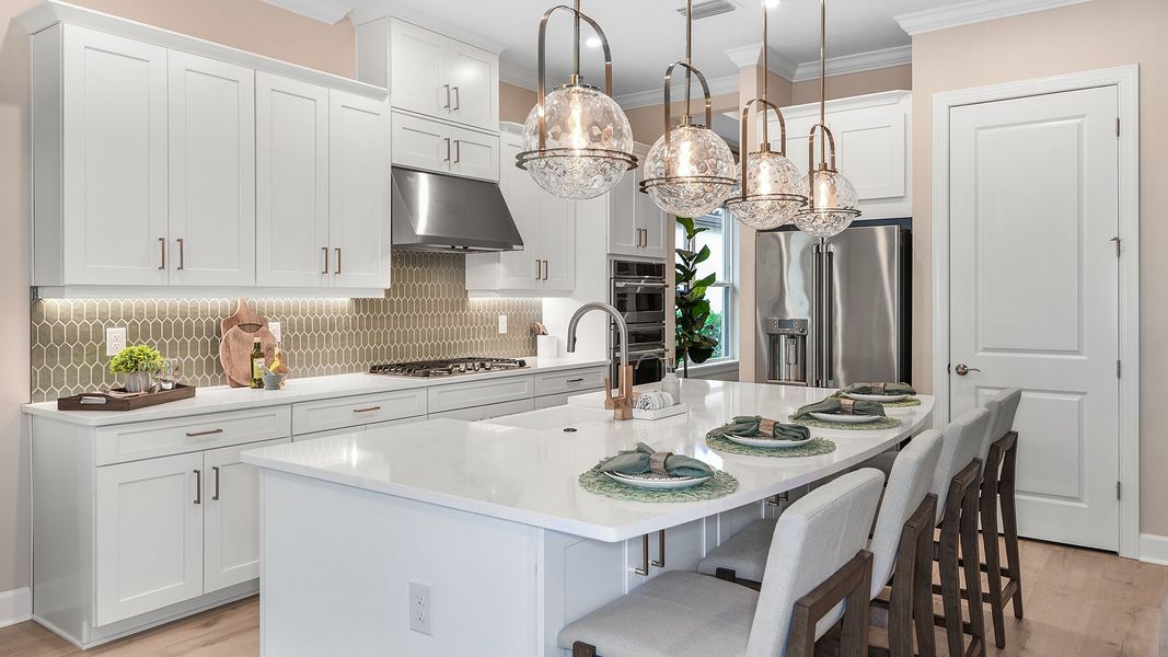 Representative furnished interior of a home built from the Farnese by Taylor Morrison in Esplanade by the Islands, Naples (Image 8).