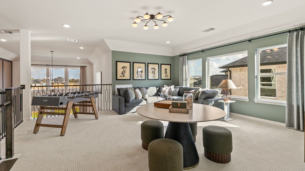 Representative furnished interior of a home built from the Rosewood by DRB Homes in Brookewater, Rosenberg (Image 24).