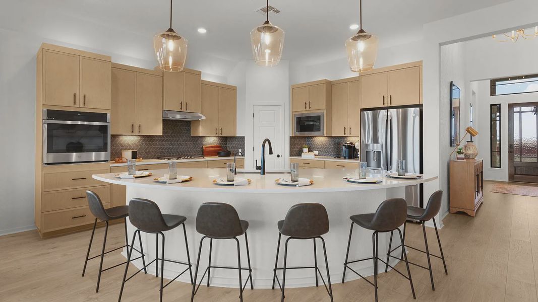 Representative furnished interior of a home built from the Mariah by Chesmar Homes in University Heights, Round Rock (Image 11).