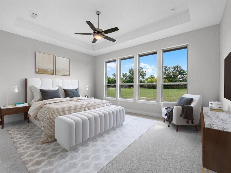 Furnished interior view inside a new home in The Estates at James Lane, Fulshear (Image 8). Furnished interior view inside a new home in The Estates at James Lane, Fulshear (Image 8).