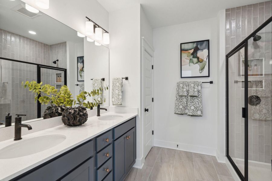 Furnished interior view inside a new home in Tidewater at Lakes of Cane Bay, Summerville (Image 27).