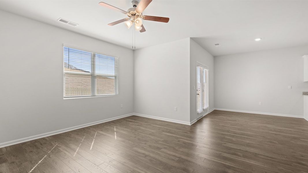 Representative unfurnished interior of a home built from the Cali by D.R. Horton in Captain's Corner, Grovetown (Image 15). Representative unfurnished interior of a home built from the Cali by D.R. Horton in Captain's Corner, Grovetown (Image 15).