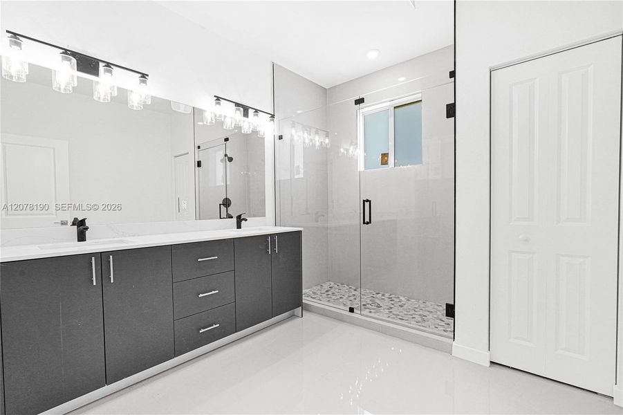 Furnished interior view inside a new home in , Miami (Image 53).