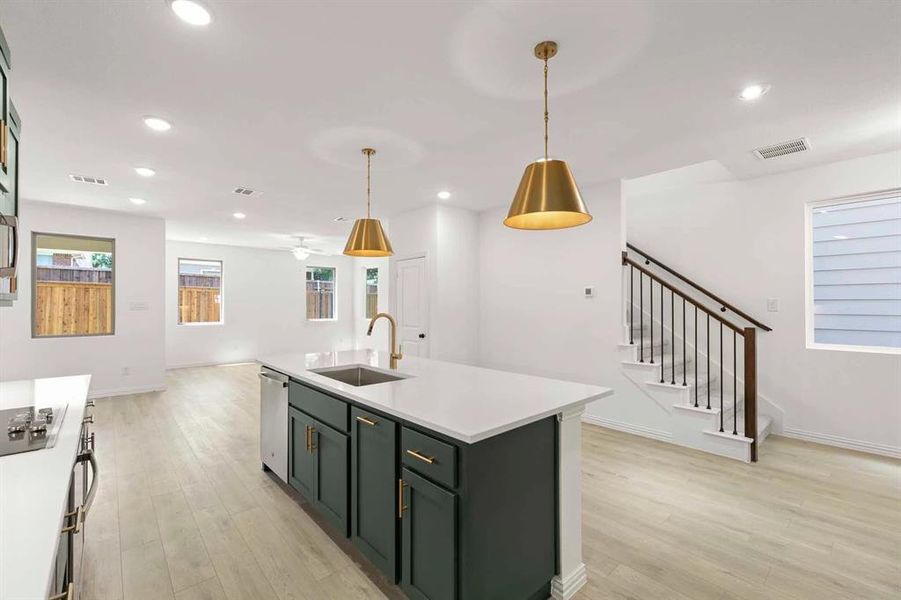 Furnished interior view inside a new home in Sereno Oaks at Buckner Terrace, Dallas (Image 5). Furnished interior view inside a new home in Sereno Oaks at Buckner Terrace, Dallas (Image 5).