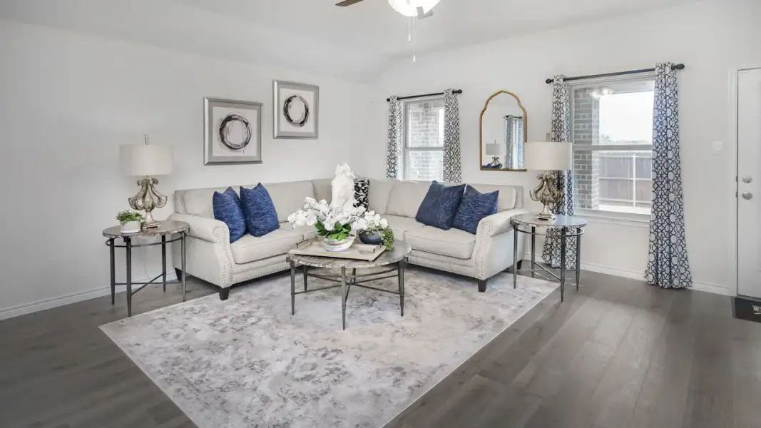 Furnished interior view inside a new home in Liberty Crossing, Royse City (Image 9).