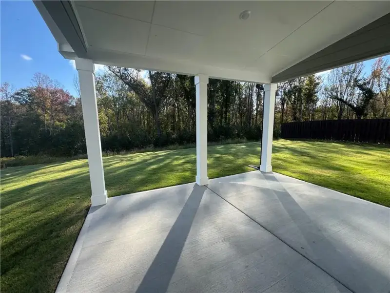 Exterior details and patio area of a home in Rosewood Lake Estates, Hoschton (Image 18).