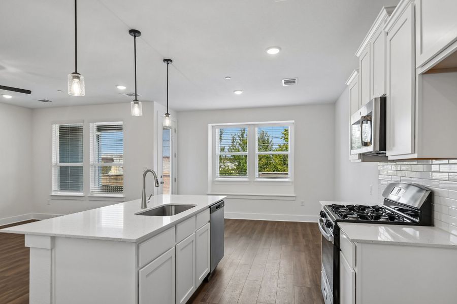 Representative furnished interior of a home built from the Lavaca by Pacesetter Homes in Center 45, Round Rock (Image 12).