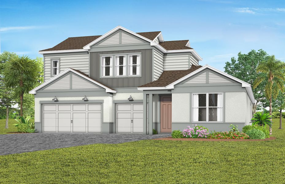 Representative exterior photo of a completed home built from the Mahogany Grand by Pulte Homes in Lakehaven Estates, Clermont, FL (Image 21). Representative exterior photo of a completed home built from the Mahogany Grand by Pulte Homes in Lakehaven Estates, Clermont, FL (Image 21).