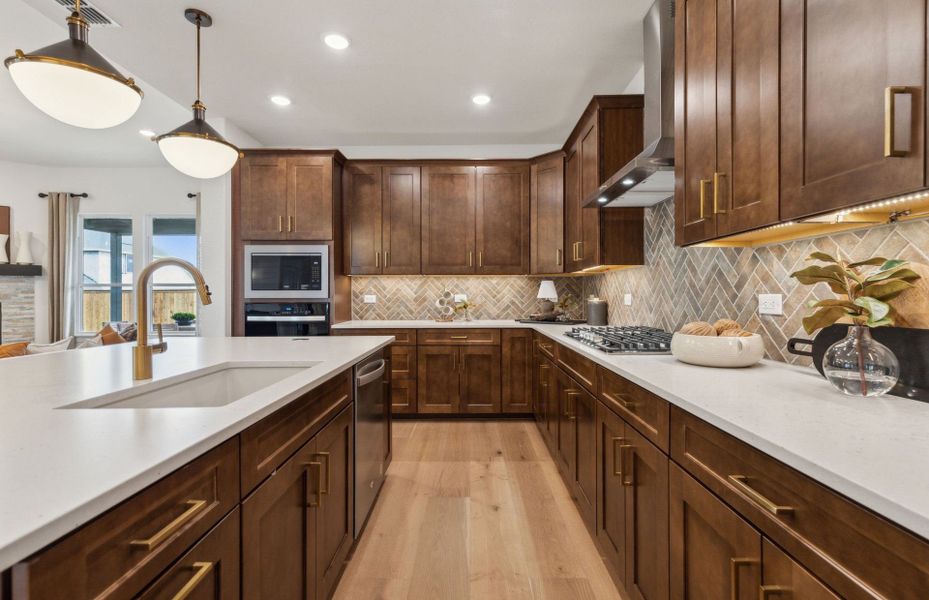 Abundant cabinet space in kitchen